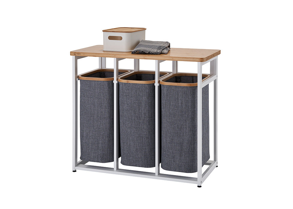 TRINITY® EcoStorage® | Bamboo Laundry Station | White – TRINITY
