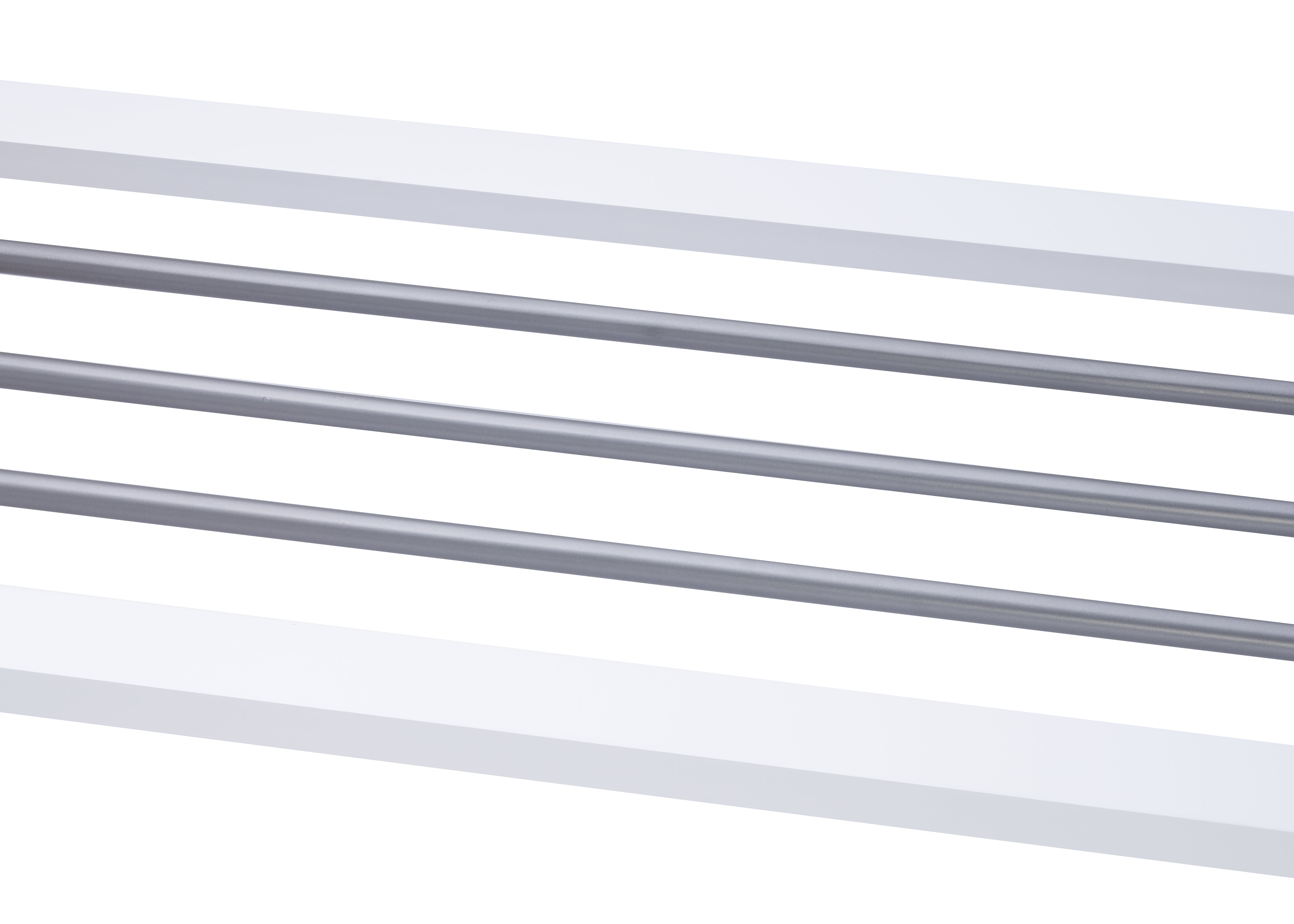 TRINITY® EcoStorage® | 3-Tier Bamboo & Metal Shoe Rack | White