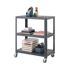 TRINITY | Metal Utility Cart | 30x18x36 | Dark Gray