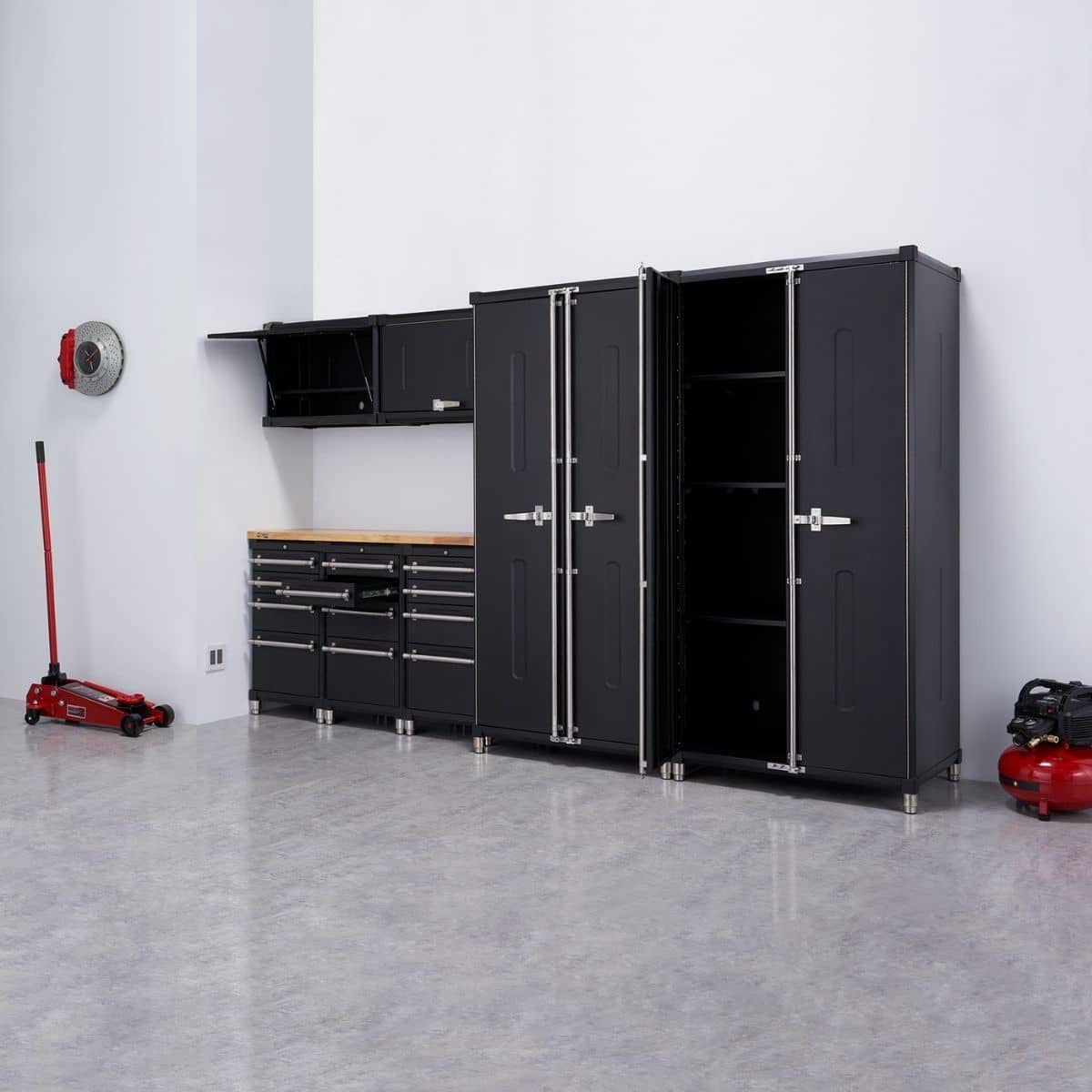 TRINITY PRO 8-Piece Garage Cabinet Drawer Set, Black – TRINITY