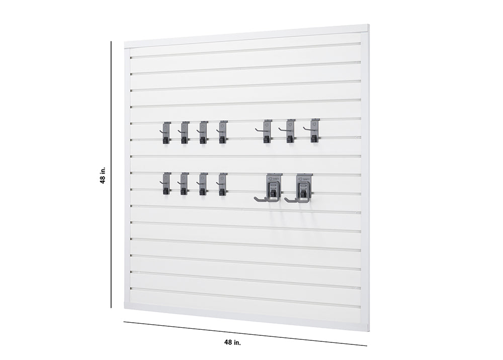 TRINITY® | 16 Sq Ft Modular Slatwall | 13-Piece Accessory Starter