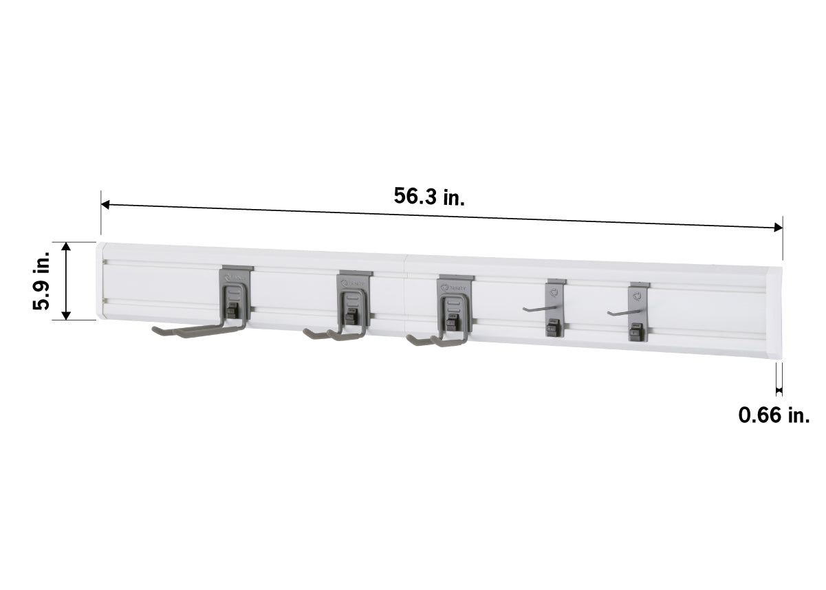 ANDMARY クロスストラップ タンクトップ ホワイト TRINITY® | 7-Piece Storage Track | w/ Hooks | White – TRINITY