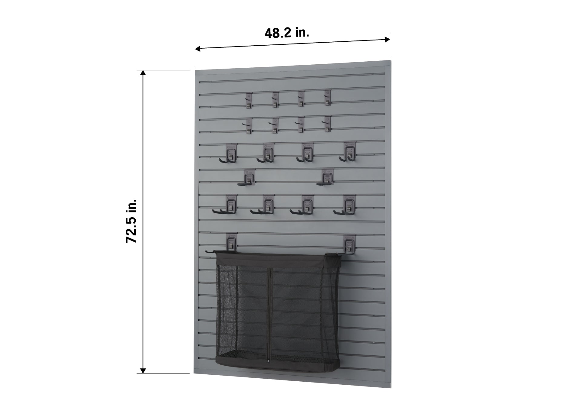 TRINITY® | 24 Sq Ft Modular Slatwall | 19-Piece Accessory Sports