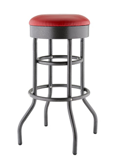 TRINITY | 30" Red Swivel Bar Stool | Black Anthracite®