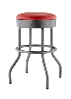 TRINITY | 25" Red Swivel Counter Stool | Black Anthracite®