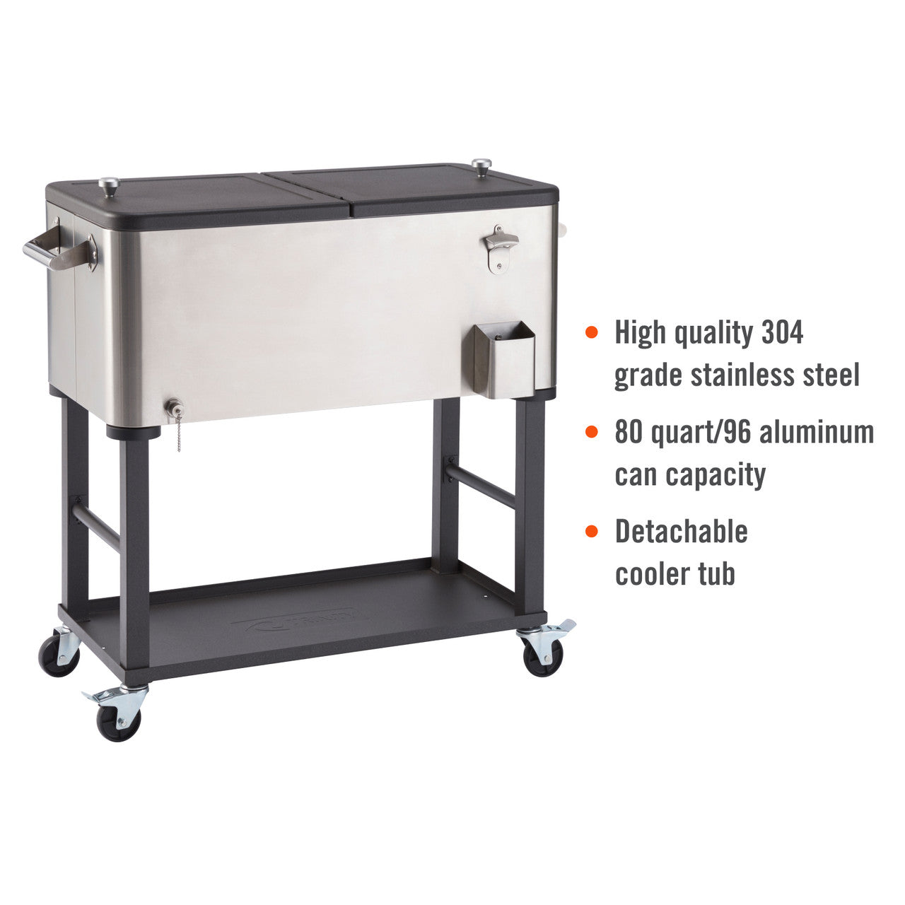 TRINITY 80 Quart Stainless Steel Cooler, Detachable Tub – TRINITY