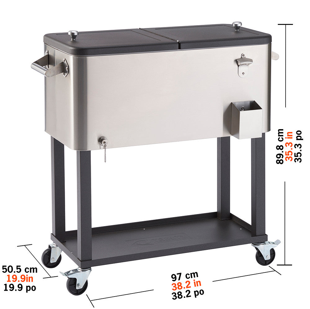 トップス argue Trinity set up / mist gray TRINITY 100 Quart Stainless Steel Cooler w/ Shelf – TRINITY
