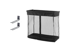 TRINITY | Mesh Storage Bag for Slatwall | w/ Spring Lock Hooks | Dark Gray