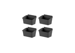 TRINITY | Slatwall Bin | Medium | 4-Pack | Dark Gray