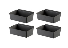 TRINITY | Slatwall Bin | Large | 4-Pack | Dark Gray