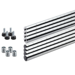 TRINITY EcoStorage® | Ensemble complet de poteaux de 72 po | Chrome