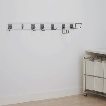 TRINITY | 7-Piece Storage Track | w/ Hooks | White