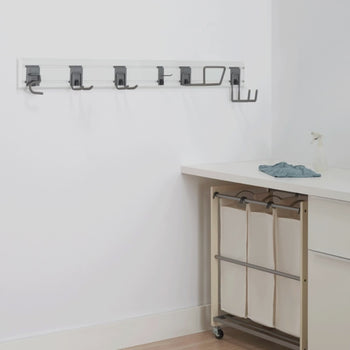 TRINITY | 8-Piece Storage Track | w/ Hooks | White