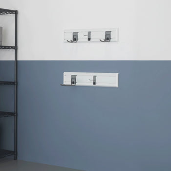 TRINITY | 9-Piece Storage Track | w/ Hooks | White