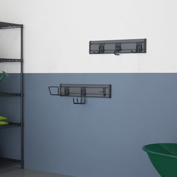 TRINITY | 8-Piece Storage Track | w/ Hooks | Gray